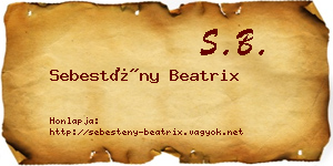 Sebestény Beatrix névjegykártya